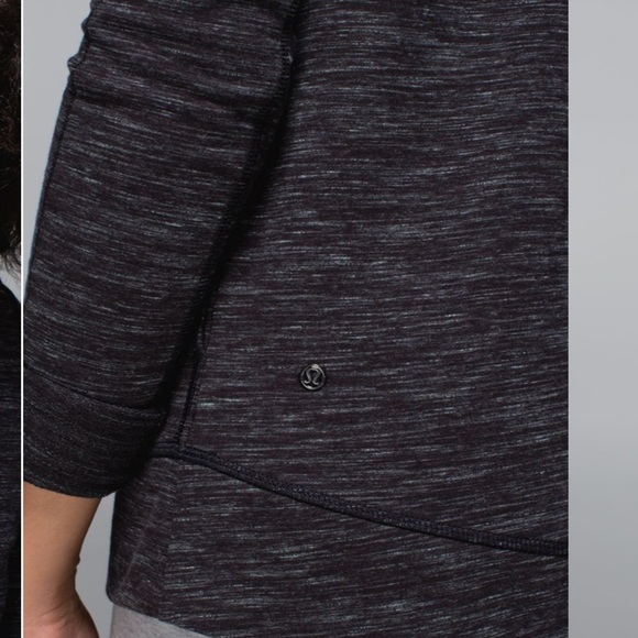 Lululemon - Exhalation Pullover II - Heathered Marled Black - Size 4 - Picture 6 of 13